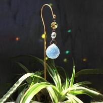 Handmade Crystal Suncatcher Bonsai Exquisite Decorative Plant Stakes  Outdoor Backyard Style 3