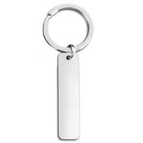Laser-Engravable Multi-Color Stainless Steel Couple Tag Keychain