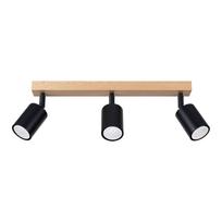 Ceiling spot tube triple rectangular black 3xGU10 10W VERDO SL.1293 Sollux Lighting