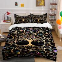 Golden Tree of Life Bedding Set Bedding set (1 duvet cover, 2 pillowcases, duvet not included) 135x200cm