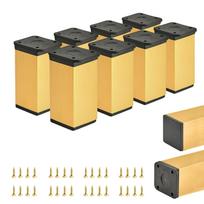 x Basic furniture legs | Cross-section 40x40 mm | H - 80 mm | Color: Brushed gold + Screws included