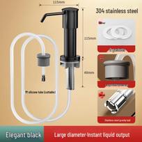 304 nerūdijančio plieno virtuvinio kriauklės muilo dozatorius. ABS Tall Dispenser - Black white