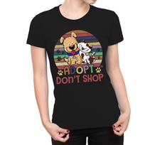 1Tee Womens Adopt Don't Shop Animals T-Shirt XL