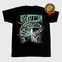 Led Zeppelin Wizard Band Rock Concert 1992 T-Shirt Unisex Black Cotton Tee S-5XL XXL