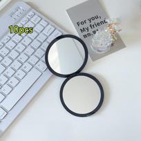 1/10Pcs Mini Hand-Held Mirror Simple Folding Portable Pocket Mirror Plastic Cute Make-Up Mirror Student