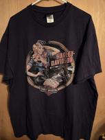Juodoji Varpė Pin Up Harley Davidson Dydis XL Marškinėliai Unisex T-shirt XXXL black