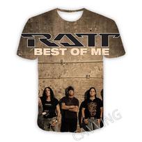 New Fashion Women/Men's 3D Print  Ratt Rock Band  Casual T-shirts  Hip Hop Tshirts Harajuku Styles Tops Clothing L
