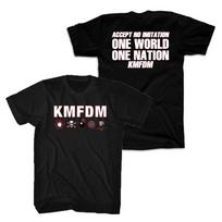 Hot KMFDM German Band Industrial Metal Rock American Retro Era High Street Oversized Men's and Women's T-shirts Short Sleeves S