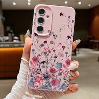 Violetinė gėlė dėklas Samsung Galaxy S24 S23 S22 S25 Ultra S21 FE A14 A34 A16 A26 A36 A56 A15 A25 A35 A52 A53 A54 A55 5G Capa For Samsung Galaxy S24