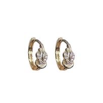 PONYKISS  Sterling Silver Knot Zircon Champagne Gold Hoop Earrings Women Party Lovely Elegant Accessory Drop Shipping