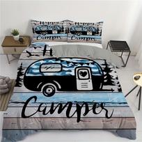 Camper Bedding Set 3D Printing Sea 2-3 Piece Set (No Core) Suitable For Bedroom Duvet Cover Set Gift Home Decor Textile Gifts EU Single(135*200cm)3pcs
