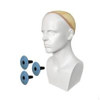Elegant Male Mannequin Head with Shoulders for Wig And Accessories Presentation Skin No Beard white