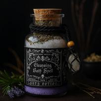 Ancient Witch Bath Spell Potion & Rock Crystal Amulet – Cleansing