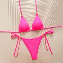 Women's Sexy Strappy Push-Up Bikini for Small Bust - Hot Spring & Beach Vacation Swimwear 2026 Medium
