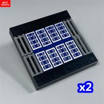 MOC Bricks Solar Povoltaic Panel Tile 1x4 Downtown House Roof 2431pb499 Assembled Constructing Blocks Attachments Kids Playthings