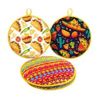 Pack of 3 Large Capacity Insulated Tortillas Warmers Each Holding 15 Tortillas for Family Parties Event 1