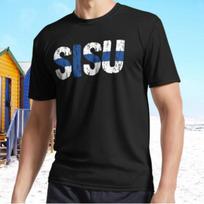New Sisu Finnish Flag Distressed Active T-Shirt Funny Size S - 5XL 4XL