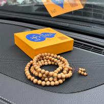 Natural Peach Wood Mala Bracelet 108 Beads, Buddhist Prayer Beads, Protection Amulet Jewelry, Unisex Gift for Men Women
