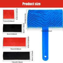 Rubber Wood Graining Tools Set Texture DIY Paint Roller Brush Pattern for Wall Room Home Yard Garden Decoration Painting Tools
