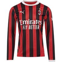 Puma 2024-25 Season Ac Milan Home Long Sleeve Striped Crew Neck Football Shirt Unisex Tops Red 774959-01 M