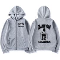 Death Row Records 2Pac Graphic Zip-Up Hoodie XXL