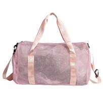Mesh Travel Duffle Bag Gym Sports Bag with Shoe Compartment Luggage Bag Dry Wet Separation Large Capacity for Outdoor Travel