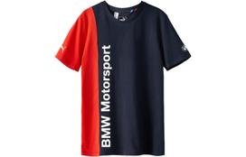 PUMA X BMW T Shirts Men's Blue Crew Neck Moderate Straight Fit 761989-01 S