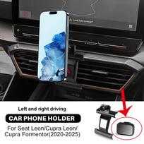 Automobilinis telefono laikiklis, skirtas Cupra Leon, Ateca, Formentor 2021-2025 m. - Magnetinis ir spaustukas, gravitacinis laikiklis Magnet Type