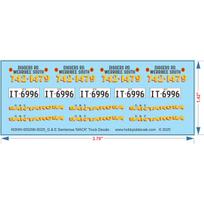 G & E Santarosa 'MACK' Truck Decals - 1/25 - Water Decal