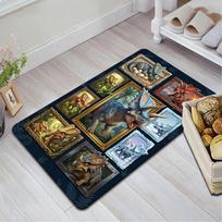 Triceratops Evolution Pattern Rug Floor Mat for Living Room or Bedroom Soft and Comfortable Carpet a Gift for Birthday and Holiday. 40x60cm( 15x23in )