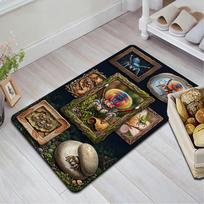 Colorful Spider Collection Pattern Rug Floor Mat for Living Room or Bedroom Soft and Comfortable Carpet a Gift for Birthday and Holiday. 40x60cm( 15x23in )
