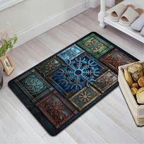 Compass Symbols Pattern Rug Floor Mat for Living Room or Bedroom Soft and Comfortable Carpet a Gift for Birthday and Holiday. 40x60cm( 15x23in )