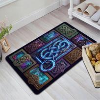 Celtic Dragon Symbols Pattern Rug Floor Mat for Living Room or Bedroom Soft and Comfortable Carpet a Gift for Birthday and Holiday. 40x60cm( 15x23in )