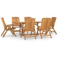 7 piece Outdoor Dining Set Solid Wood Teak