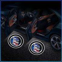2Pcs Auto LED Door Welcome Projector Lights Wireless Ghost Shadow Step Light For Buick Enclave Regal Lacrosse Encore Excelle Envision Car Accessories 2Pcs