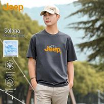 JEEP Men's Summer Breathable Loose Fit Short Sleeve T-Shirt M