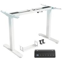 Electric Desk Frame, Height-Adjustable, with Memory Function, Steel, White 100 x 60 x 118 cm