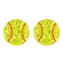 Acrylic Acrylic Ball Ear Studs Soccer Rugby Volleyball Ear Jewelry  Athletes Sports Fans Tennis