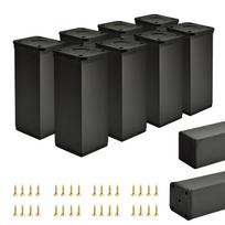 x Basic furniture legs | Cross-section 40x40 mm | H - 100 mm | Color: Matte black + Screws included