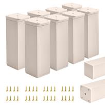 x Basic furniture legs | Cross-section 40x40 mm | H - 120 mm | Color: Cashmere + Screws included