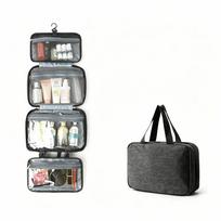 Waterproof 4 Fold Toiletry Bag Wet Dry Separation Cosmetic Organizer Travel Hanging Wash Bag  Women
