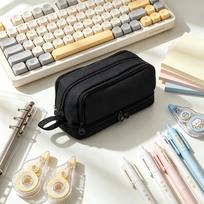 Four-Fold Multi-layer Pencil Case with Large Capacity for Students – Stain-Resistant Handheld Stationery Bag