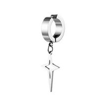 Steel Male Female Korean Style Ear Cuff Fashion Jewelry Non-Piercing Earring Cross Clip Earring silver-Cross