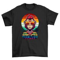 Pride_55 Monkey Business T-shirt & Stylish. cotton Unisex Design. M
