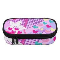 Pen Case Wear Resistant Polyester Practical Zip Around Closure with Main Compartment Mesh Pocket and Pen Slots for Everyday Study One Size