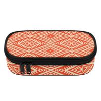 Pencil Case 300D Polyester Printed Zip Around Closure with Main Pocket Mesh Layer and Removable Pen Divider for Classroom Use One Size