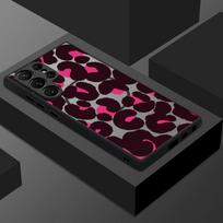 Thin Ring Magnetic Phone Case For Samsung Galaxy S26 Ultra S25 FE S24 S23 S22 Plus S21 FE Colorful Leopard Print Hybrid TPU+PC Matte Cover Samsung S23