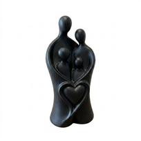 Plastic Child Hug Heart Art Figurine Unique Minimalist Figure Statue  Office Decor