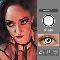 Pseyeche Crazy Lenses Helovino kontaktiniai lęšiai Balti Manson Mėlyni Manson Cosplay Kontaktiniai lęšiai Spalvoti kontaktiniai lęšiai akims balta