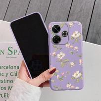 Gėlės minkštas silikoninis dėklas, skirtas Xiaomi Redmi Note 13 Pro 13C 14 Poco C65 Samsung A55 A35 M35 S24 iPhone Huawei Honor 200 Realme fotoaparato smūgiams atsparus dangtelis Samsung Galaxy S9 Plus